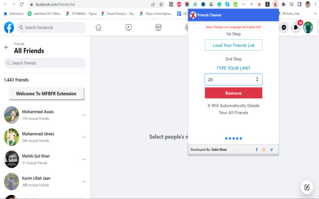 Social Platform Friends Remover 2022  from Chrome web store to be run with OffiDocs Chromium online