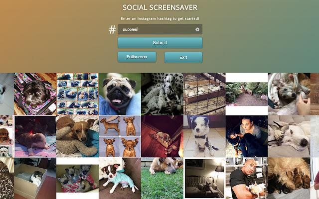 Social Screensaver  from Chrome web store to be run with OffiDocs Chromium online