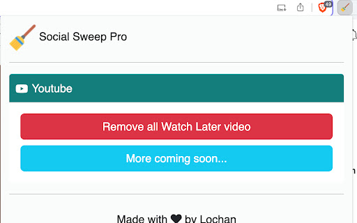 Social Sweep Pro  from Chrome web store to be run with OffiDocs Chromium online