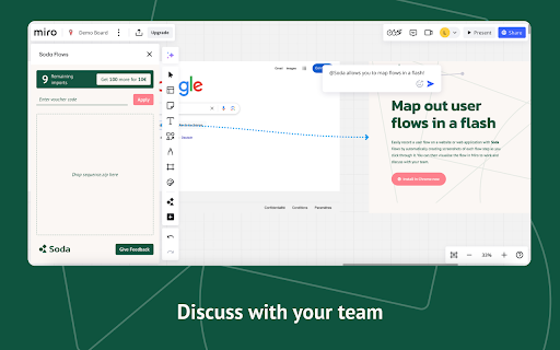 Soda Flows  from Chrome web store to be run with OffiDocs Chromium online