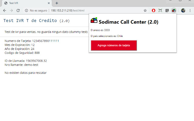 Sodimac Call Center  from Chrome web store to be run with OffiDocs Chromium online