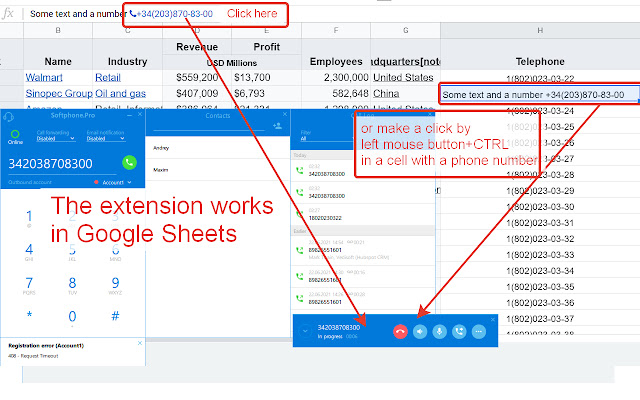 Softphone.Pro Extension  from Chrome web store to be run with OffiDocs Chromium online
