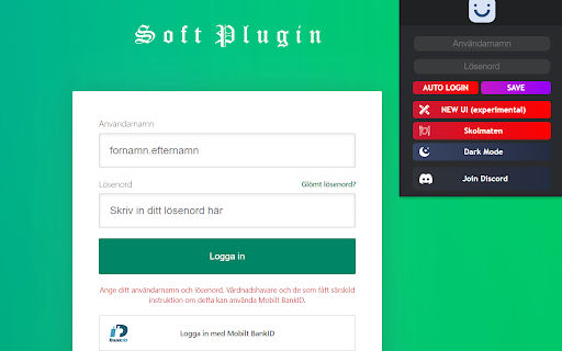 SoftPlugin SchoolSoft Addon  from Chrome web store to be run with OffiDocs Chromium online