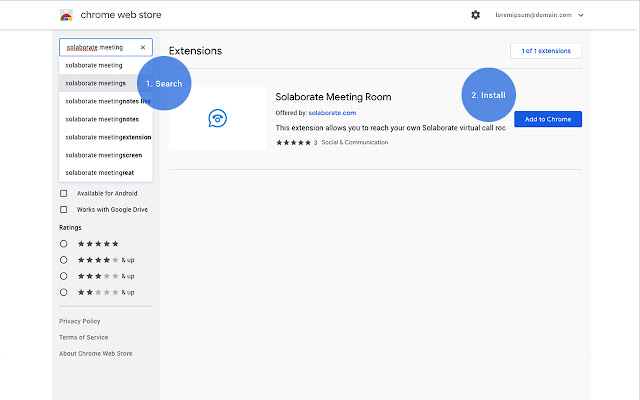 Solaborate Scheduler  from Chrome web store to be run with OffiDocs Chromium online
