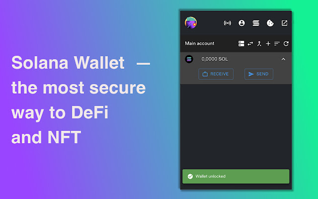Solana Wallet  from Chrome web store to be run with OffiDocs Chromium online