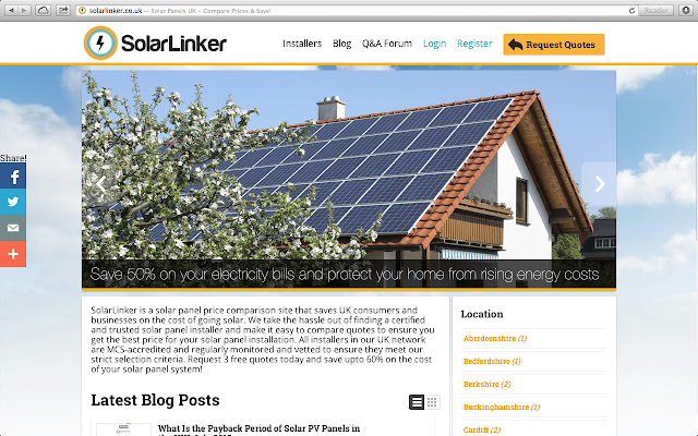 SolarLinker van de Chrome-webwinkel om te worden uitgevoerd met OffiDocs Chromium online