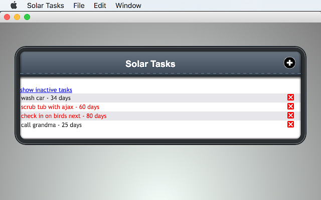 Solar Tasks  from Chrome web store to be run with OffiDocs Chromium online