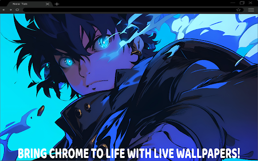 Solo Leveling Blue Eyes Live Wallpaper  from Chrome web store to be run with OffiDocs Chromium online