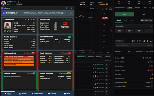 SolScanner Solana Crypto Token Scanner  Analyzer  from Chrome web store to be run with OffiDocs Chromium online