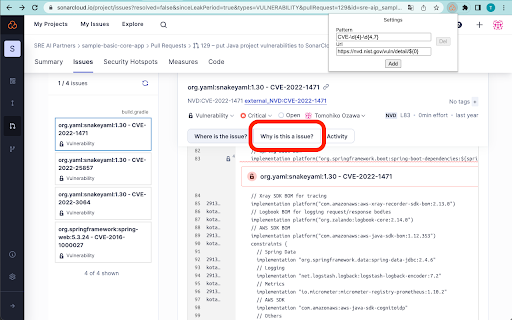 SonarCloud External Issue Helper  from Chrome web store to be run with OffiDocs Chromium online