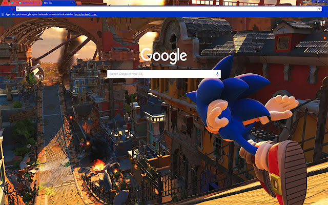 Sonic Forces | Incredible Speed THEME 2017  from Chrome web store to be run with OffiDocs Chromium online
