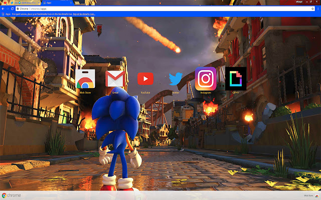 Sonic Forces | Never say Never THEME 2017  from Chrome web store to be run with OffiDocs Chromium online