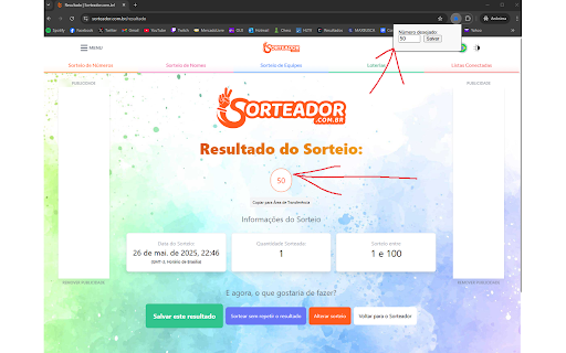 Sorteador Custom Pro  from Chrome web store to be run with OffiDocs Chromium online