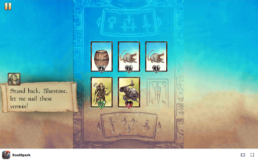 SoulSpark Game Lead your fantasy heroes in epic card battles!  from Chrome web store to be run with OffiDocs Chromium online