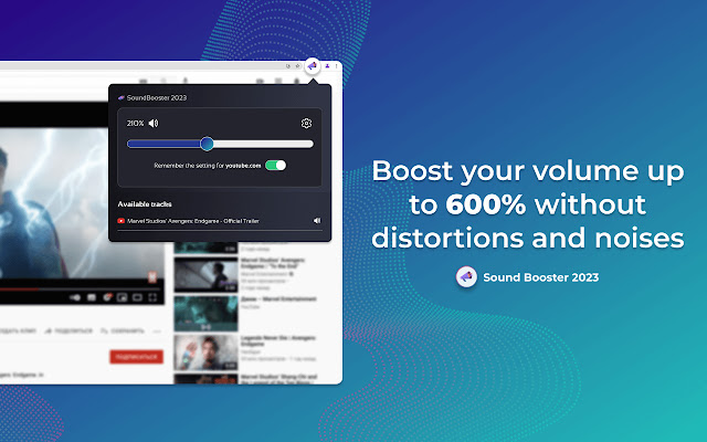 Sound Booster 2023 Its Your Volume Control  from Chrome web store to be run with OffiDocs Chromium online