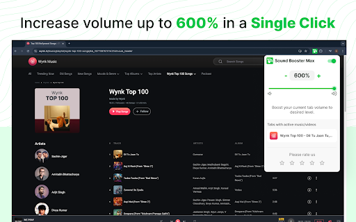 Sound Booster Max  from Chrome web store to be run with OffiDocs Chromium online