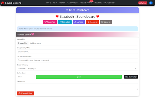 Sound Buttons Now  from Chrome web store to be run with OffiDocs Chromium online