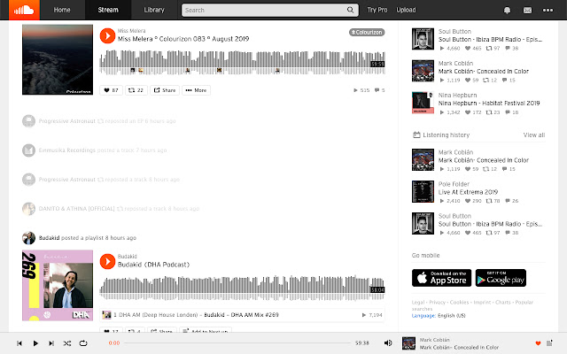 SoundCloud set filter  from Chrome web store to be run with OffiDocs Chromium online