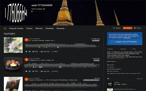 Soundcloud Stats Hider  from Chrome web store to be run with OffiDocs Chromium online