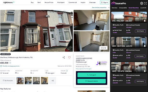 SourcePro Property Analysis  from Chrome web store to be run with OffiDocs Chromium online