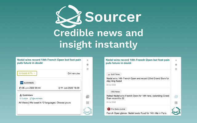 Sourcer  from Chrome web store to be run with OffiDocs Chromium online