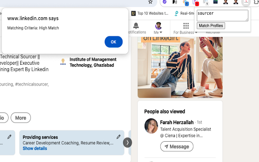 SourcerHelper  from Chrome web store to be run with OffiDocs Chromium online