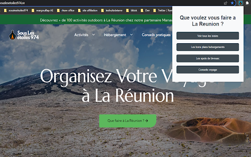 Sous les etoiles 974 Raccourcis  from Chrome web store to be run with OffiDocs Chromium online