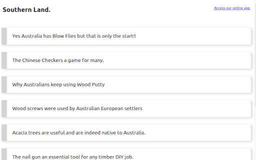 Southernland.au  from Chrome web store to be run with OffiDocs Chromium online