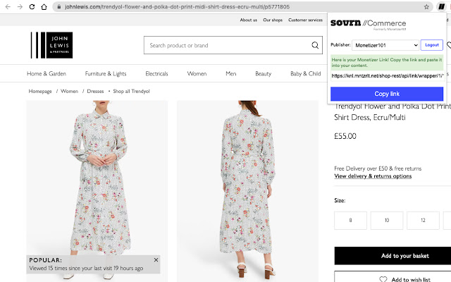 Sovrn //Commerce M101 Links  from Chrome web store to be run with OffiDocs Chromium online
