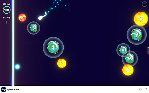 Space Ballz Game Destroy asteroids with gravity warping powers!  from Chrome web store to be run with OffiDocs Chromium online