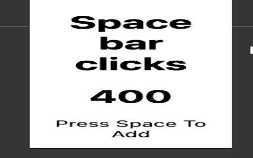Space Bar Click Counter  from Chrome web store to be run with OffiDocs Chromium online