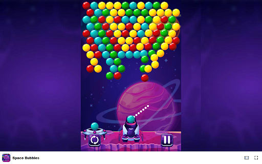 Space Bubbles Game Shoot bubbles in a cosmic setting!  from Chrome web store to be run with OffiDocs Chromium online