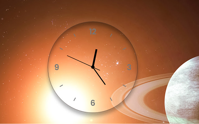 Space clock  from Chrome web store to be run with OffiDocs Chromium online