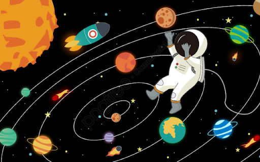Space Exploration Illustration  from Chrome web store to be run with OffiDocs Chromium online