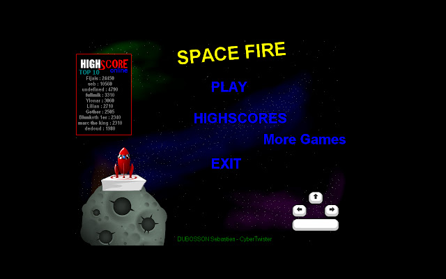 Space Fire  from Chrome web store to be run with OffiDocs Chromium online