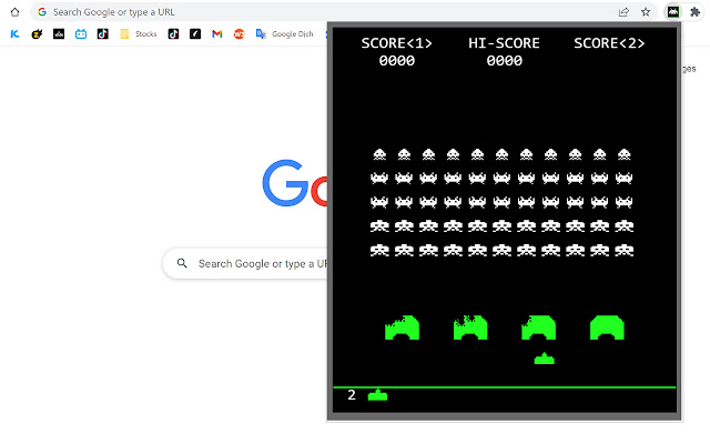 Space Invader Game  from Chrome web store to be run with OffiDocs Chromium online