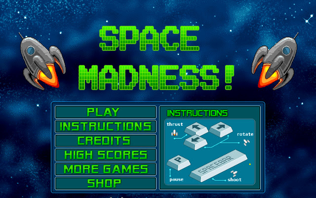 Space Madness  from Chrome web store to be run with OffiDocs Chromium online