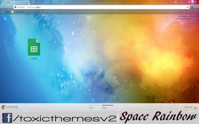 Space Rainbow 2560x  from Chrome web store to be run with OffiDocs Chromium online