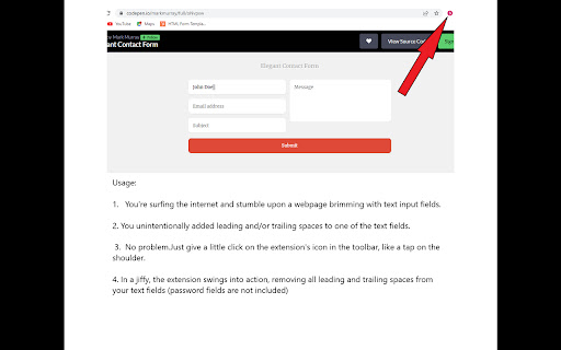 Space Remover: Text Field Trimmer  from Chrome web store to be run with OffiDocs Chromium online