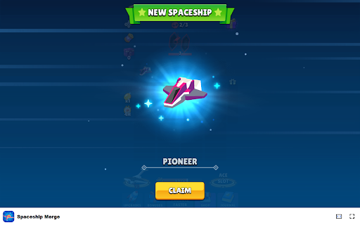 Spaceship Merge Game Merge ships to unlock bigger and better models!  from Chrome web store to be run with OffiDocs Chromium online