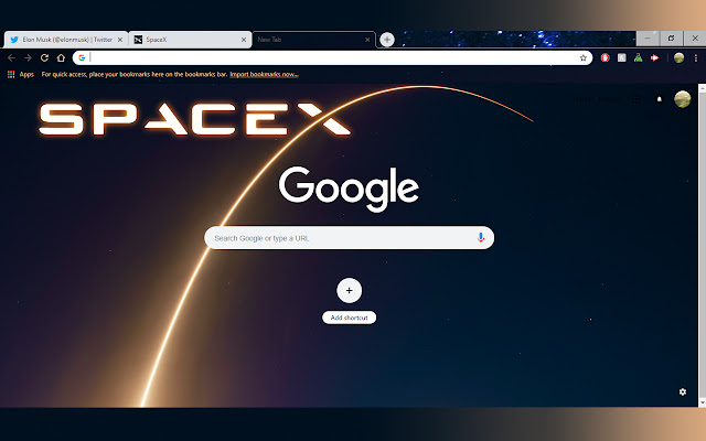 SpaceX | 1366x768  from Chrome web store to be run with OffiDocs Chromium online