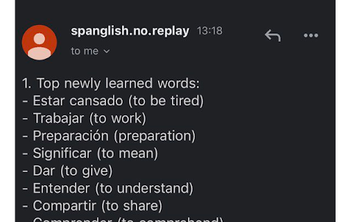 Spanglish  from Chrome web store to be run with OffiDocs Chromium online
