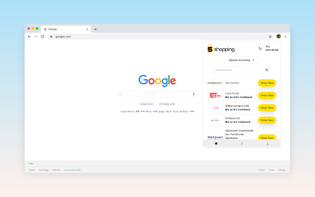 Sparissimo Cashback  from Chrome web store to be run with OffiDocs Chromium online
