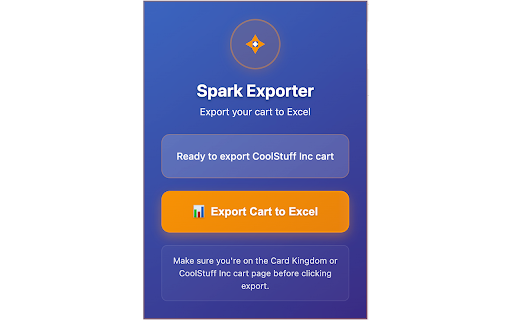 Spark Exporter  from Chrome web store to be run with OffiDocs Chromium online