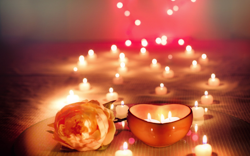 Sparkling candles and flowers  from Chrome web store to be run with OffiDocs Chromium online