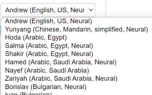 Speak based on Azure Speech  from Chrome web store to be run with OffiDocs Chromium online