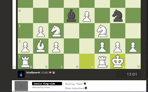 Speak to Chess.com (Standard Notation)  from Chrome web store to be run with OffiDocs Chromium online
