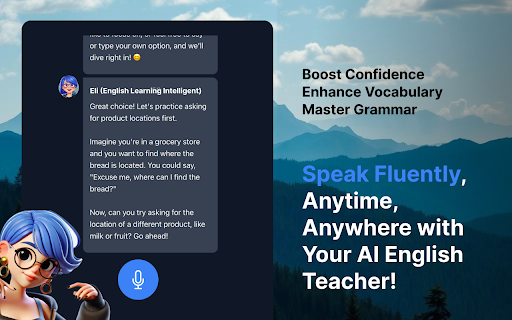 Speak with AI – Practice English Conversations | Eli Tutor  from Chrome web store to be run with OffiDocs Chromium online