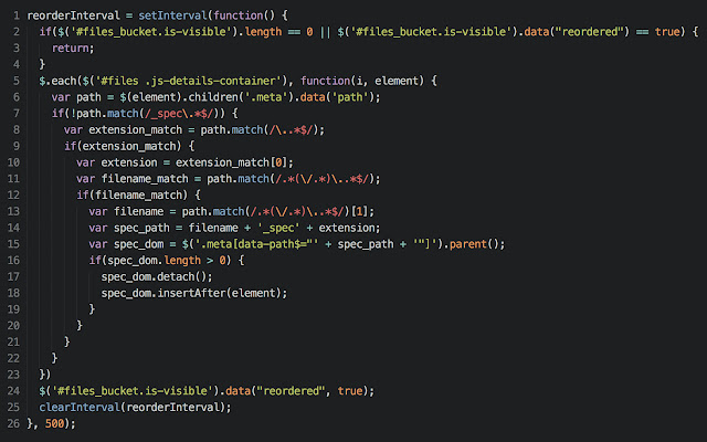 Spec File Reordering for GitHub Pull Requests  from Chrome web store to be run with OffiDocs Chromium online