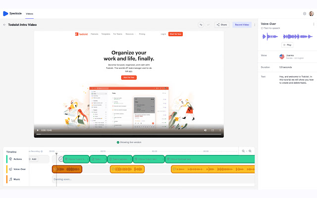 Spectacle  from Chrome web store to be run with OffiDocs Chromium online